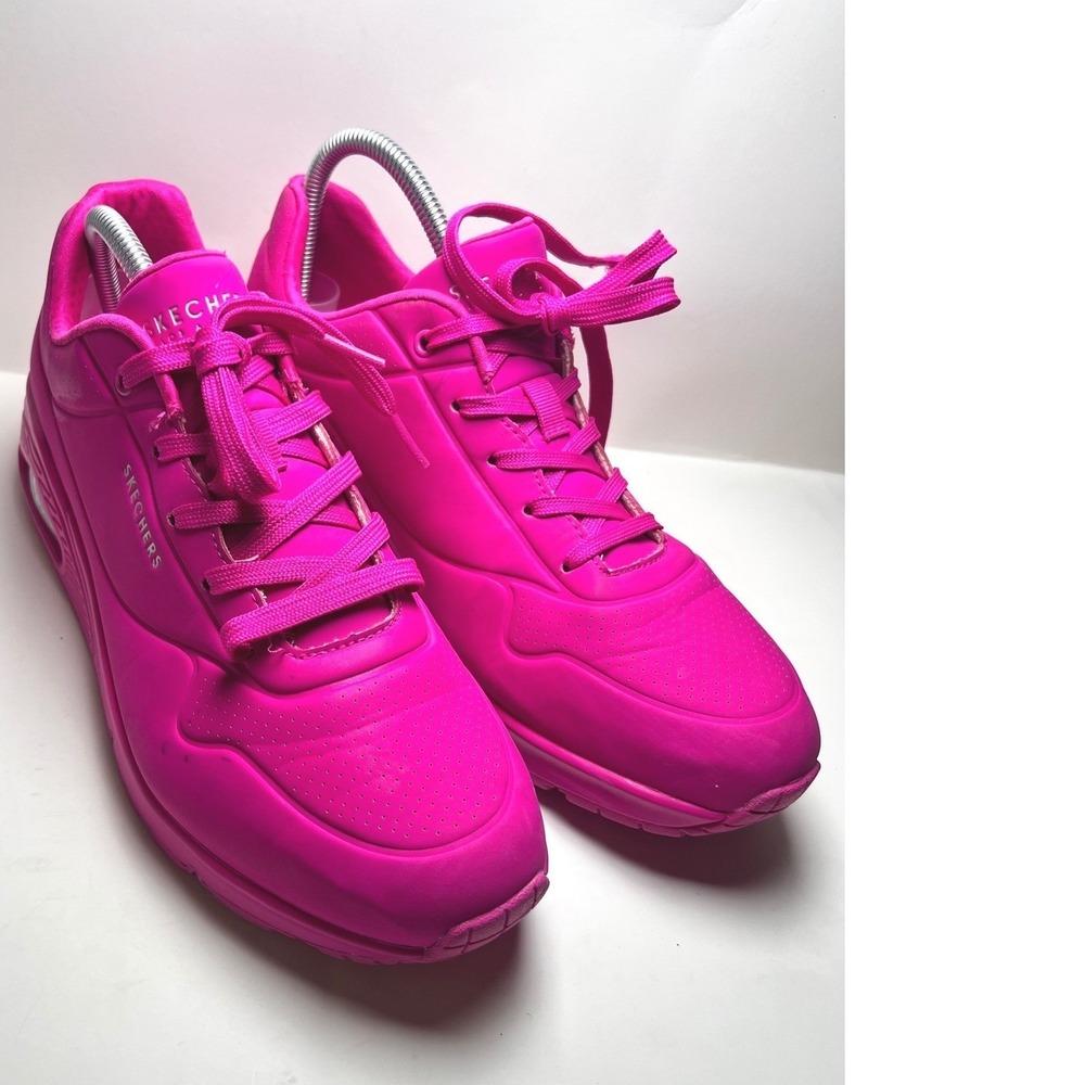 Skechers Uno Night Shade Hot Pink Sneakers Air-Cooled Memory Foam Wide Fit 11